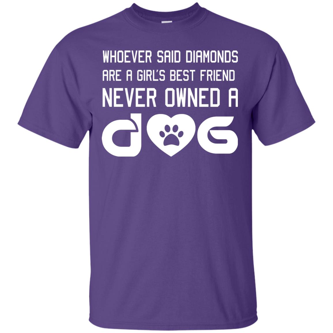 A Girl’s Best Friend Never Owned A Dog Best Dogs Shirt For Girls Purple