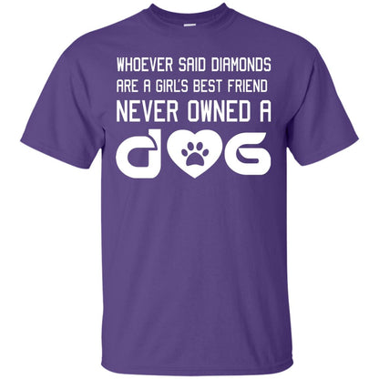 A Girl’s Best Friend Never Owned A Dog Best Dogs Shirt For Girls Purple