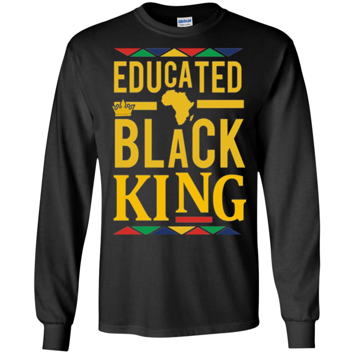 African Dna Pride T-shirt Dashiki Educated Black King Black