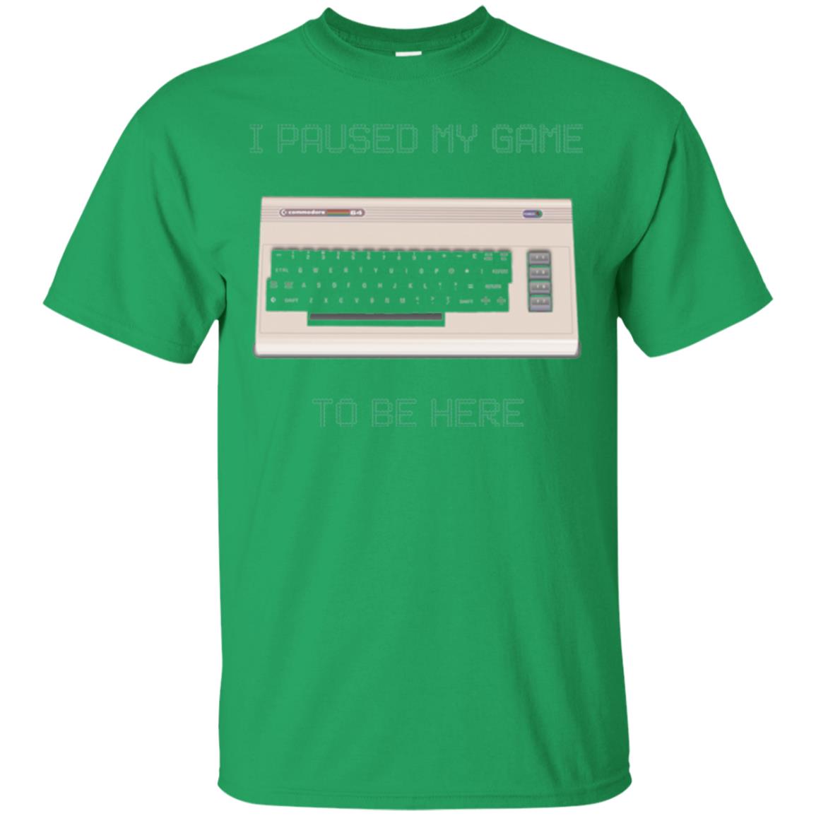 Retro Gamer T-shirt I Paused My Game To Be Here Irish Green
