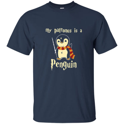 Penguin Lovers T-shirt My Patronus Is A Penguin Hot Navy