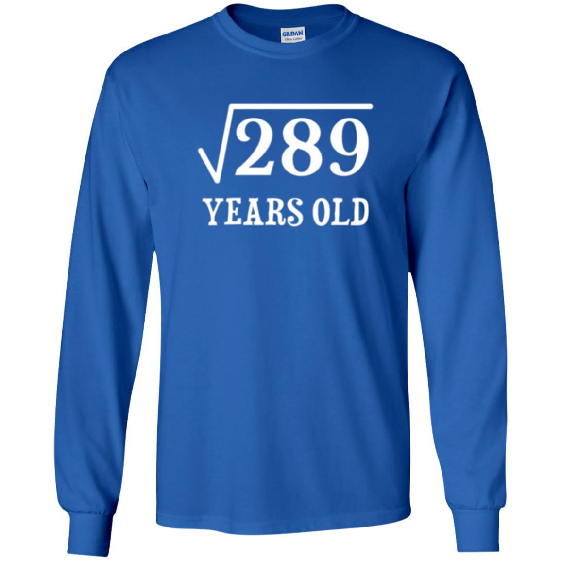 Brithday T-shirt Square Root Of 289 Royal