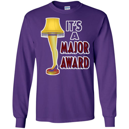 Christmas T-shirt It_s A Major Award Leg Lamp Purple