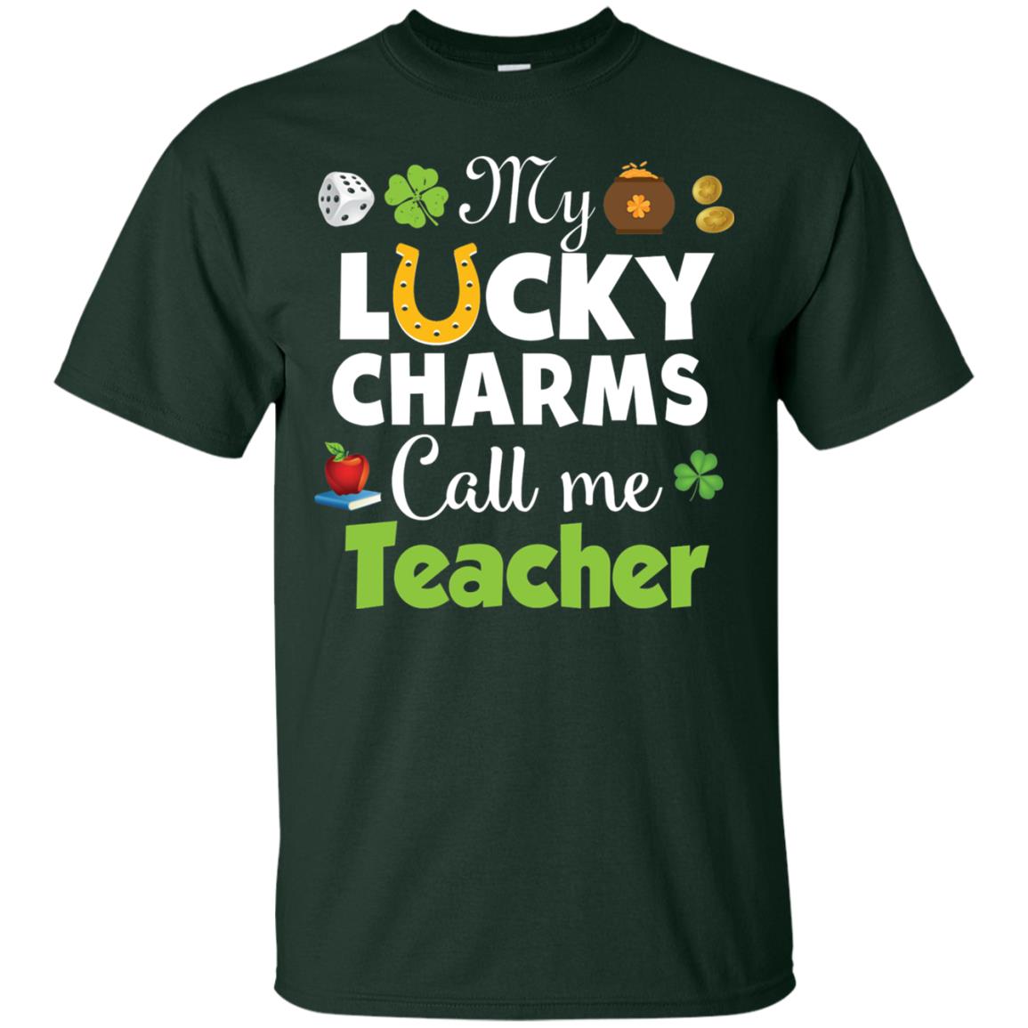 My Lucky Charms Call Me Teacher St Patricks Day T-shirt Forest