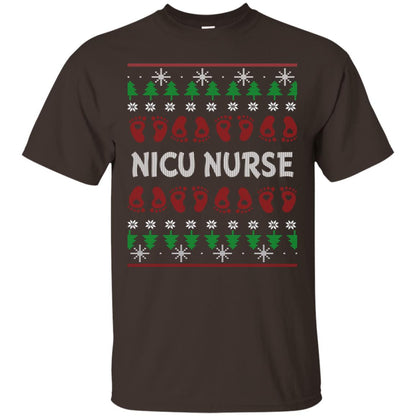 Nicu Nurse Nursing X-mas Christmas Gift Shirt Dark Chocolate