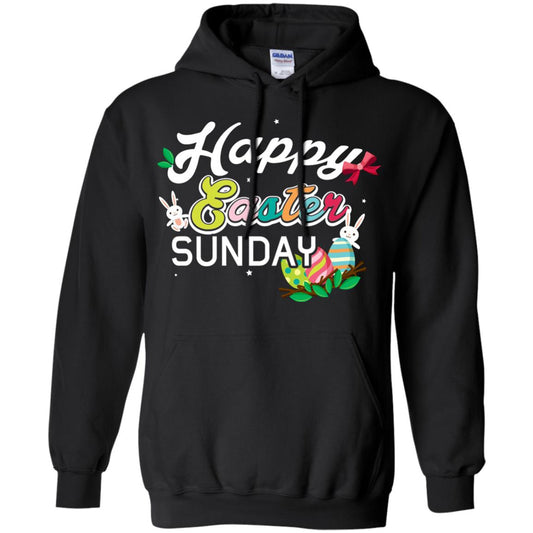 Christian T-shirt Happy Easter Sunday Black
