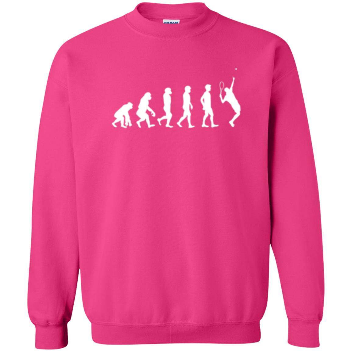 Evolution Of Tennis Player T-shirt Heliconia