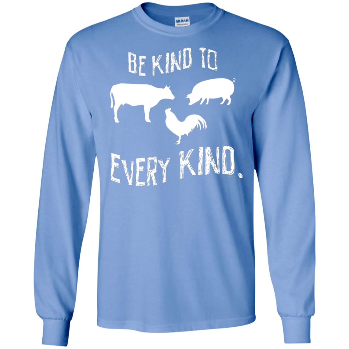 Be Kind To Every Kind Kindness Vegetarian Animal Lovers Gift Shirt Carolina Blue