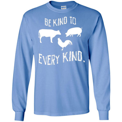 Be Kind To Every Kind Kindness Vegetarian Animal Lovers Gift Shirt Carolina Blue
