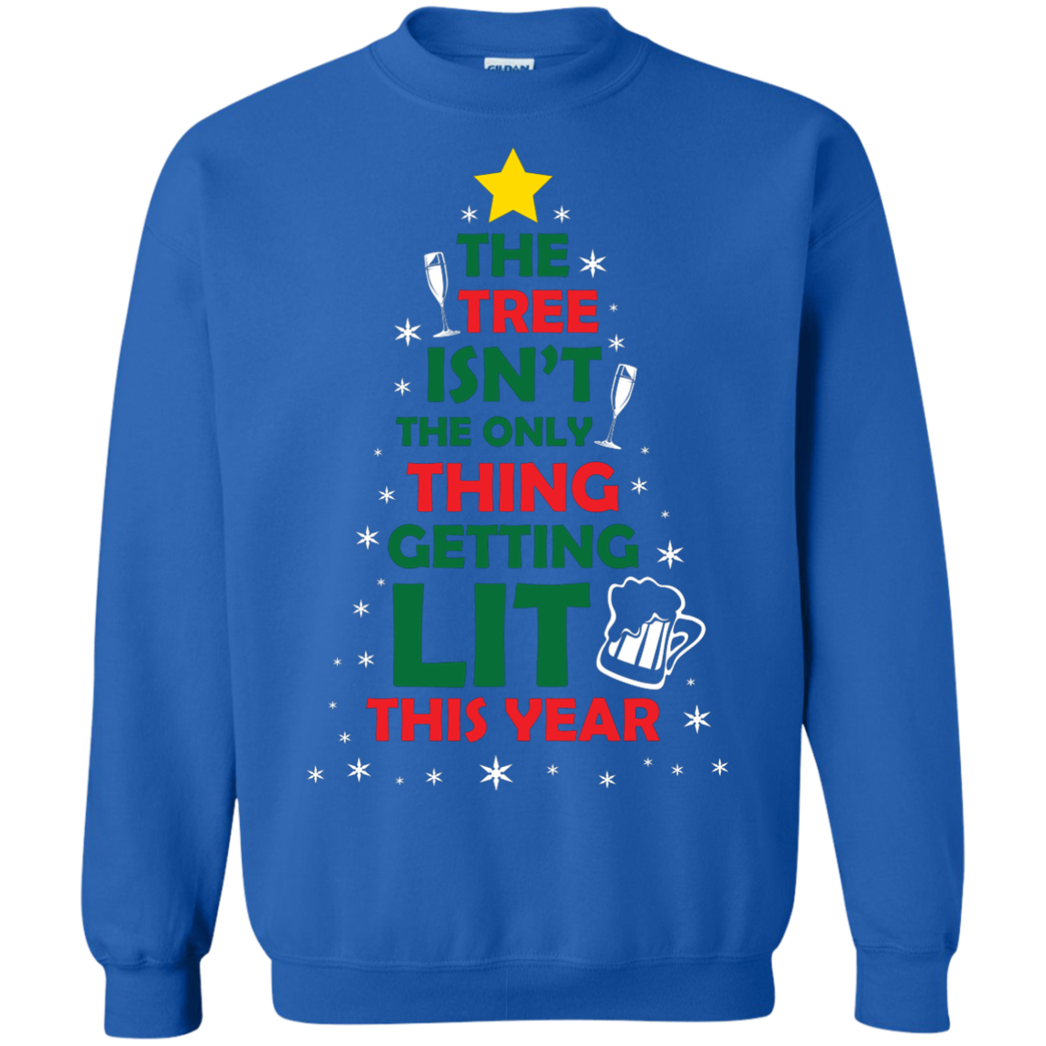 Christmas T-shirt The Tree Isn't The Only Thing Getting Lit This Year Royal