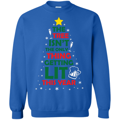 Christmas T-shirt The Tree Isn't The Only Thing Getting Lit This Year Royal