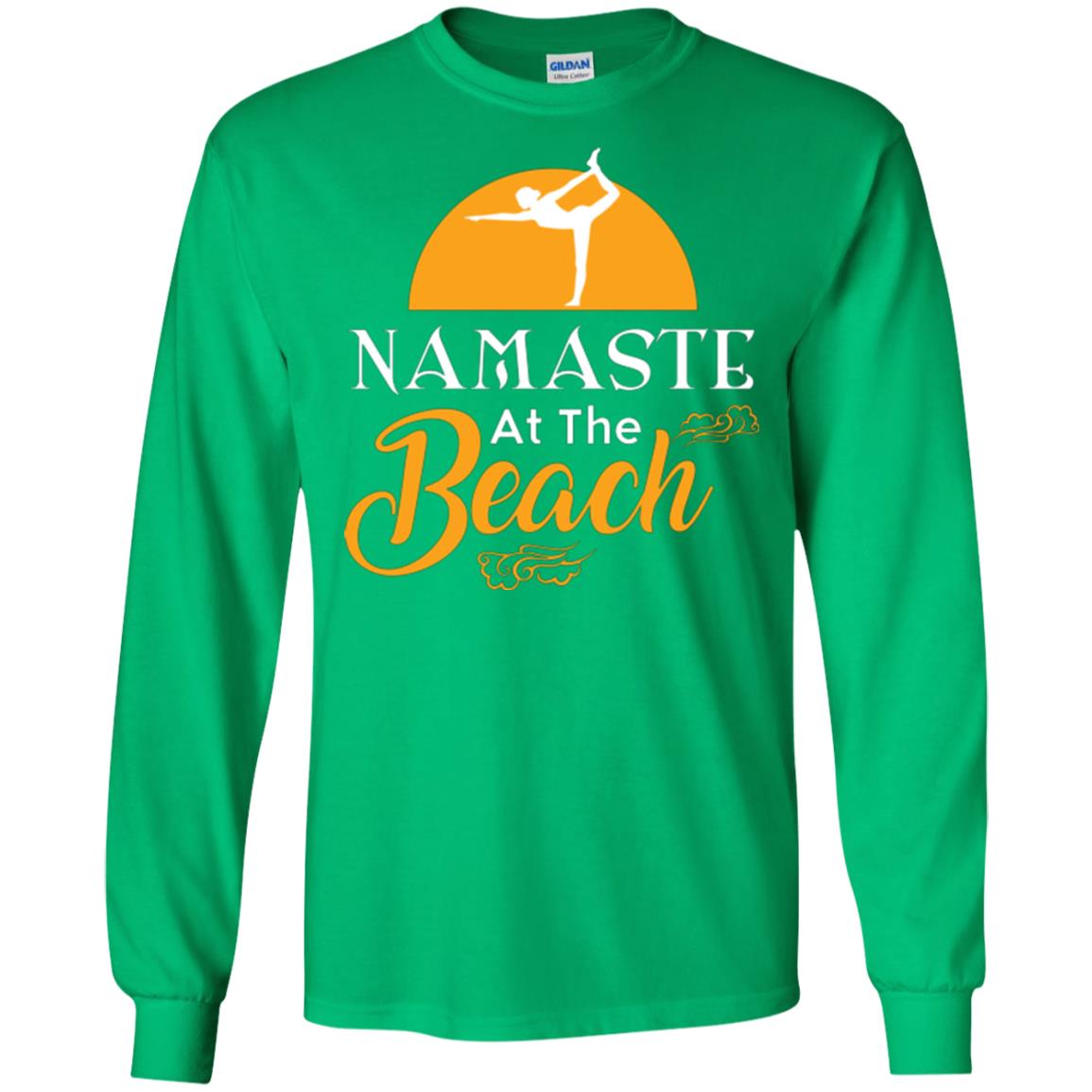 Yoga Lover T-shirt Namaste At The Beach Irish Green