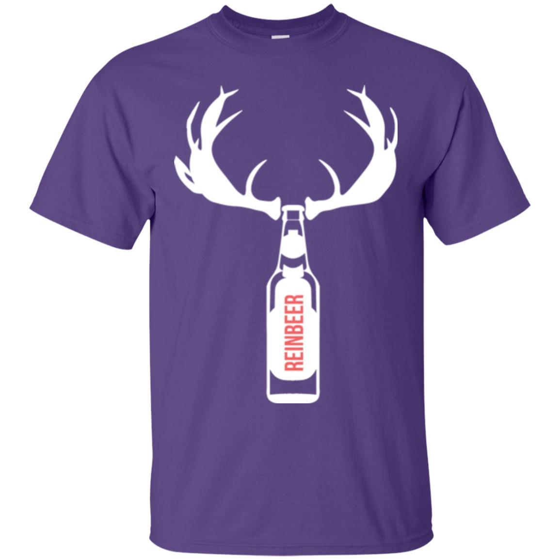 Christmas T-shirt Funny Christmas Reinbeer Purple