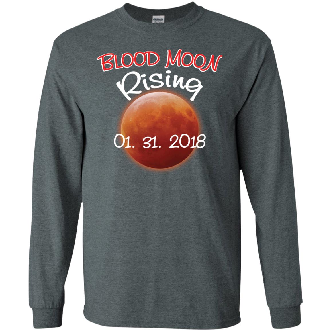 Blood Moon T-shirt Rising 01.31.2018 Dark Heather