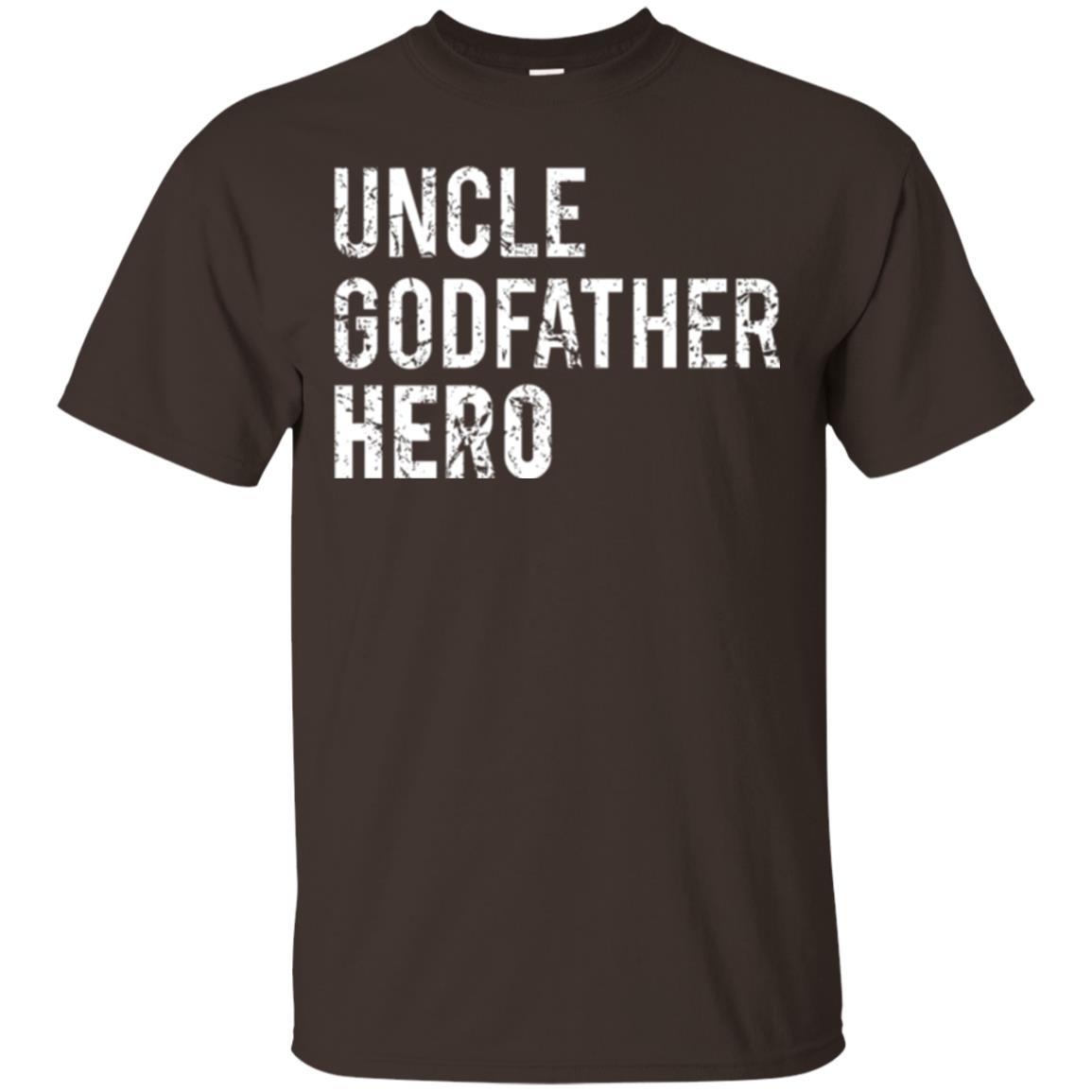 Family T-shirt Uncle Godfather Hero Dark Chocolate