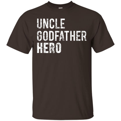 Family T-shirt Uncle Godfather Hero Dark Chocolate