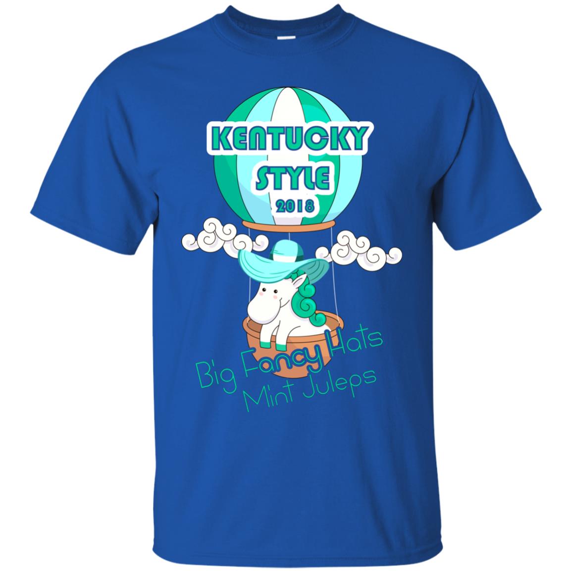 Kentucky Style 2018 Big Fancy Hats Mint Juleps Horse Racing Shirt Royal