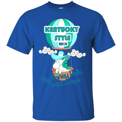 Kentucky Style 2018 Big Fancy Hats Mint Juleps Horse Racing Shirt Royal