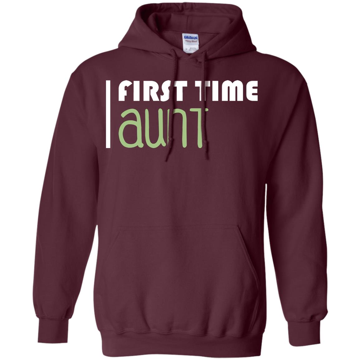 First Time Aunt New Auntie Shirt Maroon
