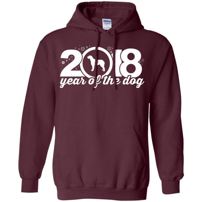 Irish Wolfhound Lover T-shirt 2018 Year Of The Dog New Year Maroon