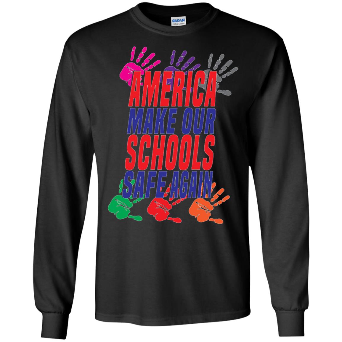 America Make Our Schools Safe Again Gu Control T-shirt Black