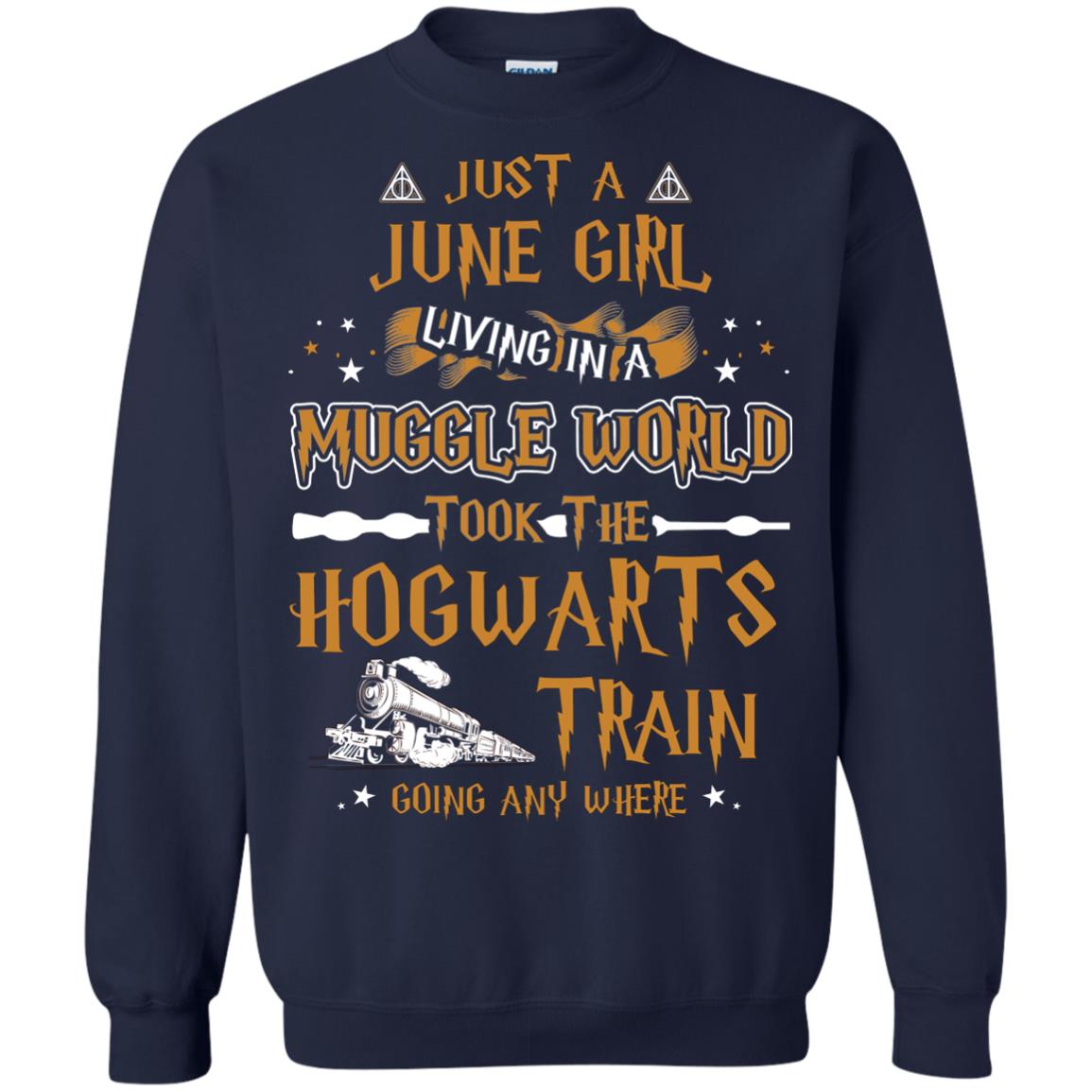 Just A June Girl Living In A Muggle World Took The Hogwarts Train Going Any Where Navy
