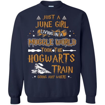 Just A June Girl Living In A Muggle World Took The Hogwarts Train Going Any Where Navy