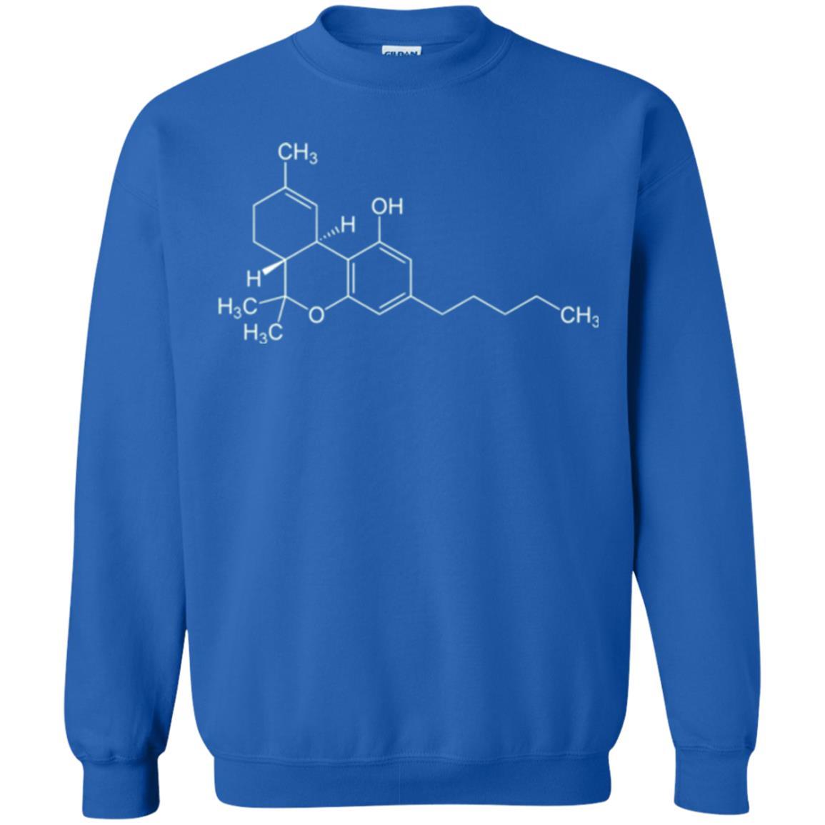Cannabis T-shirt Thc Molecule Tetrahydrocannabinol Royal