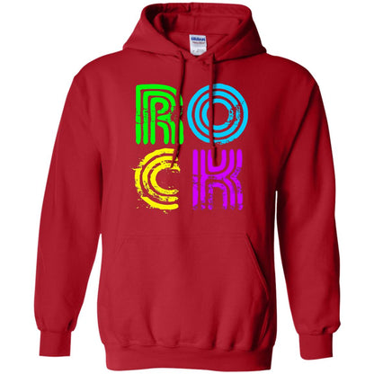 Bright Neon Colours Rock 80_s Retro Theme T-shirt Red