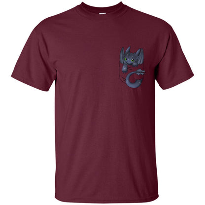 Dragon In Pocket Shirt Maroon