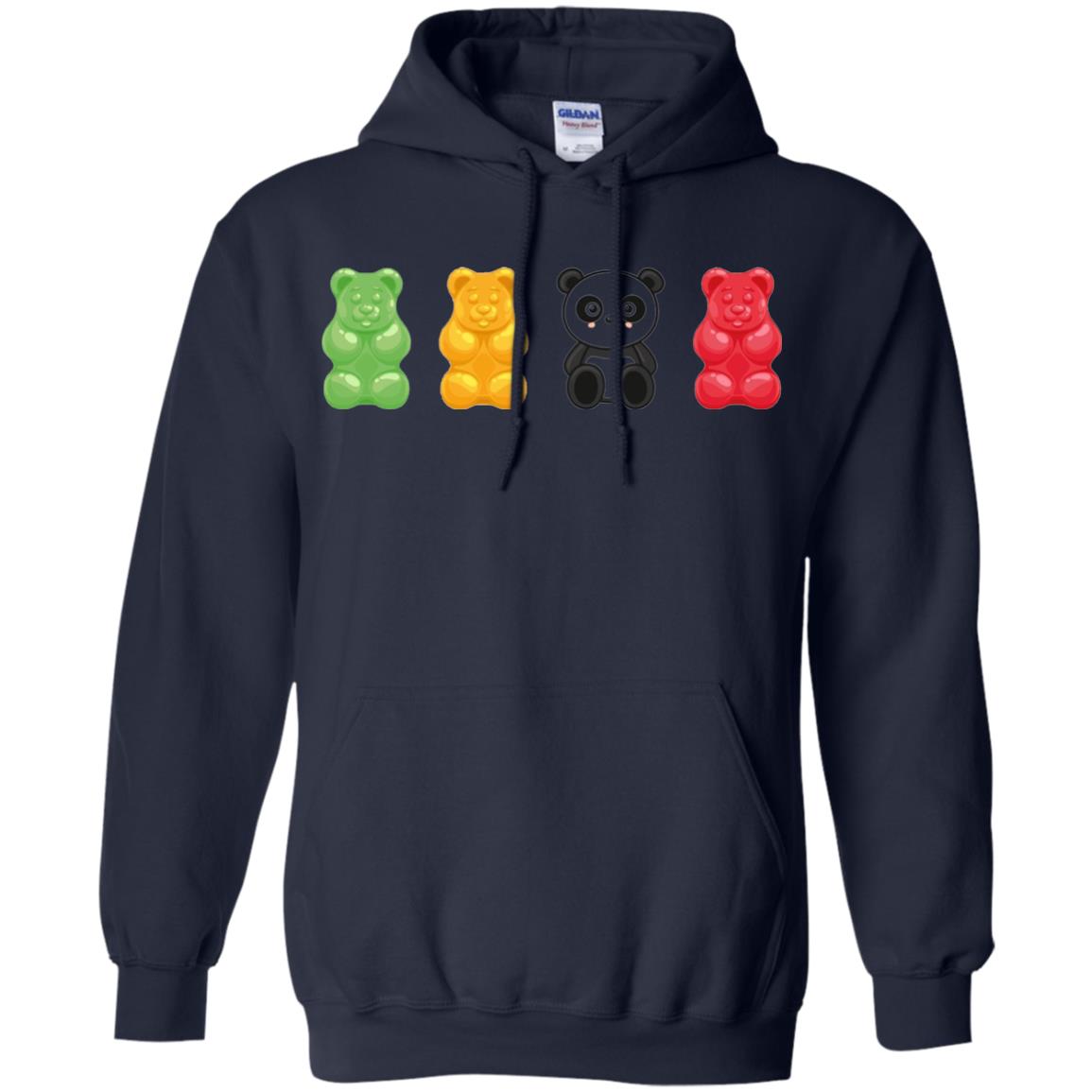 Bear Lover T-shirt Cute Panda Candy Bear Navy