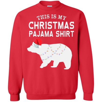 Polar Bear T-shirt This Is My Christmas Pajama Red