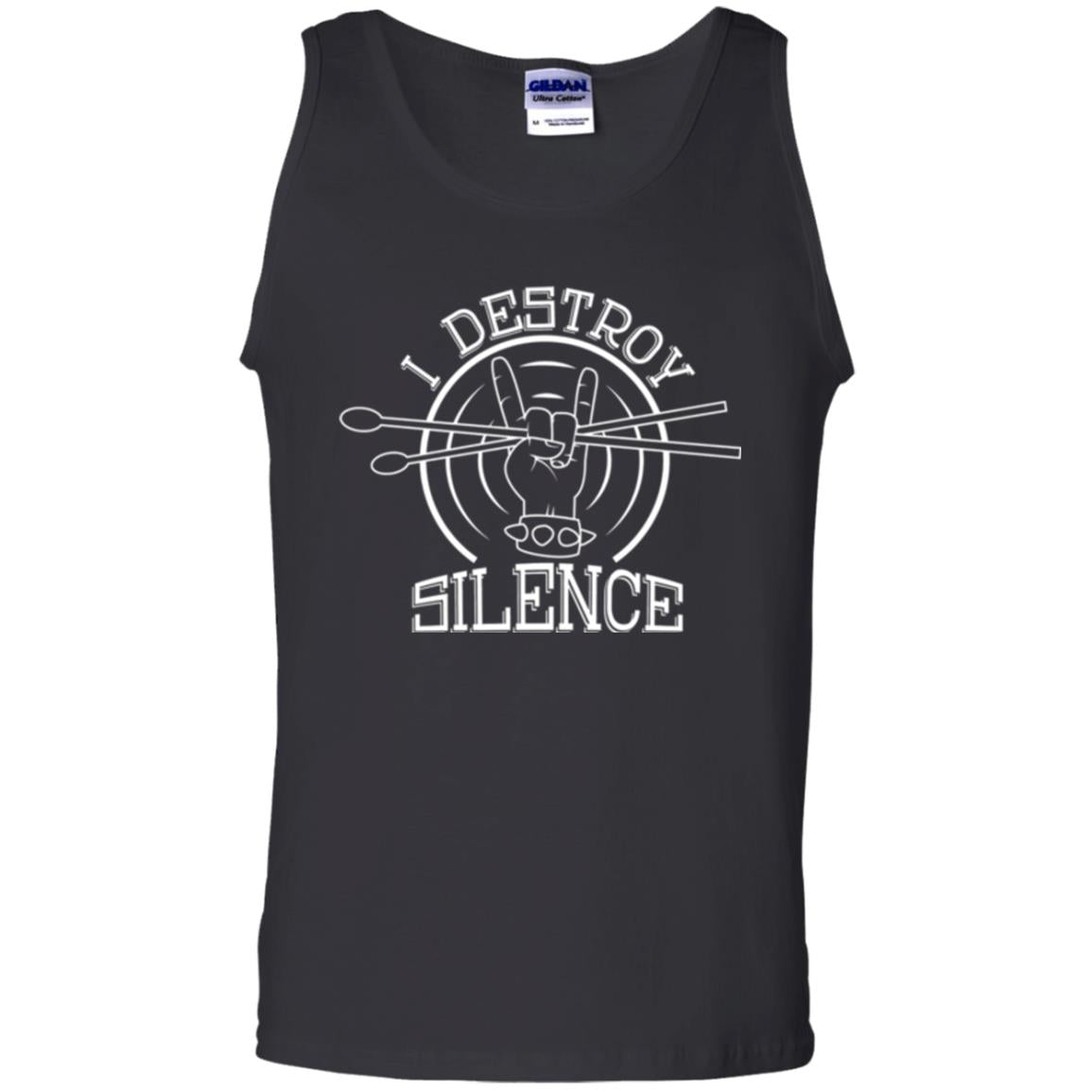 Drummer T-shirt I Destroy Silence Black