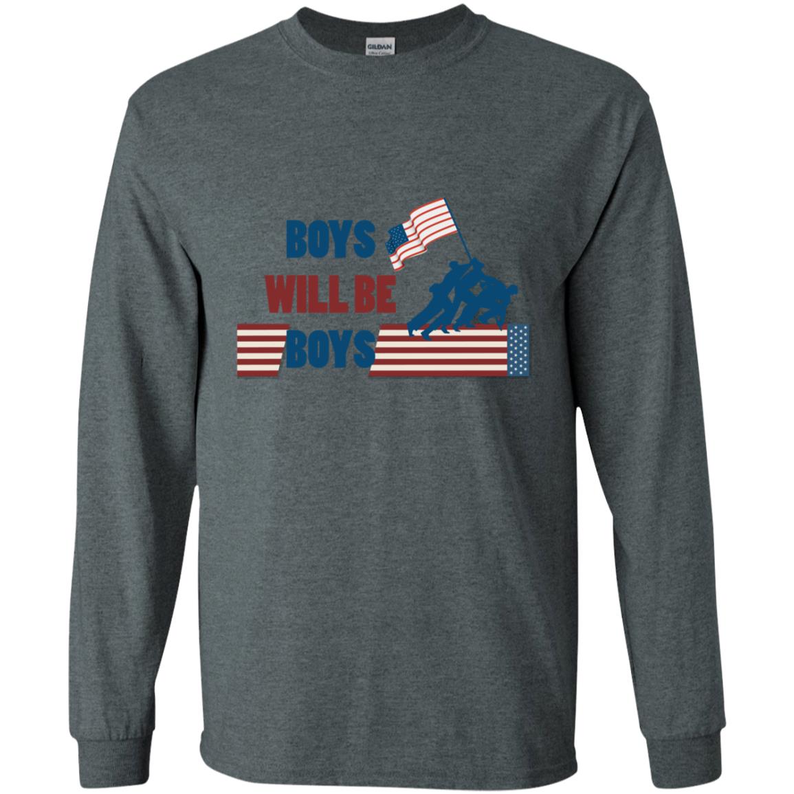 Boys Will Be Boys Military Shirt Dark Heather