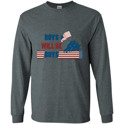 Boys Will Be Boys Military Shirt Dark Heather