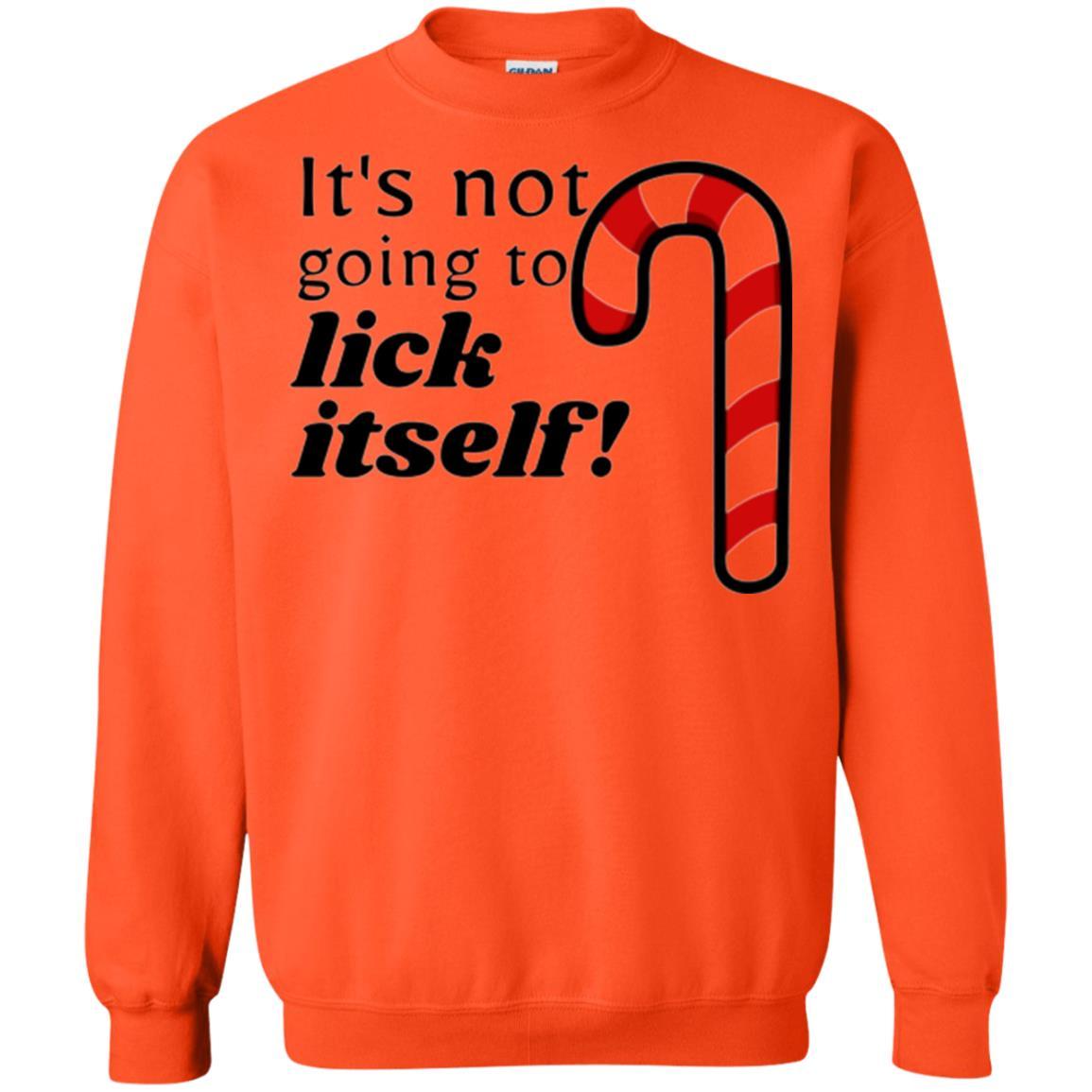 Christmas T-shirt It_s Not Going To Lick Itself Orange