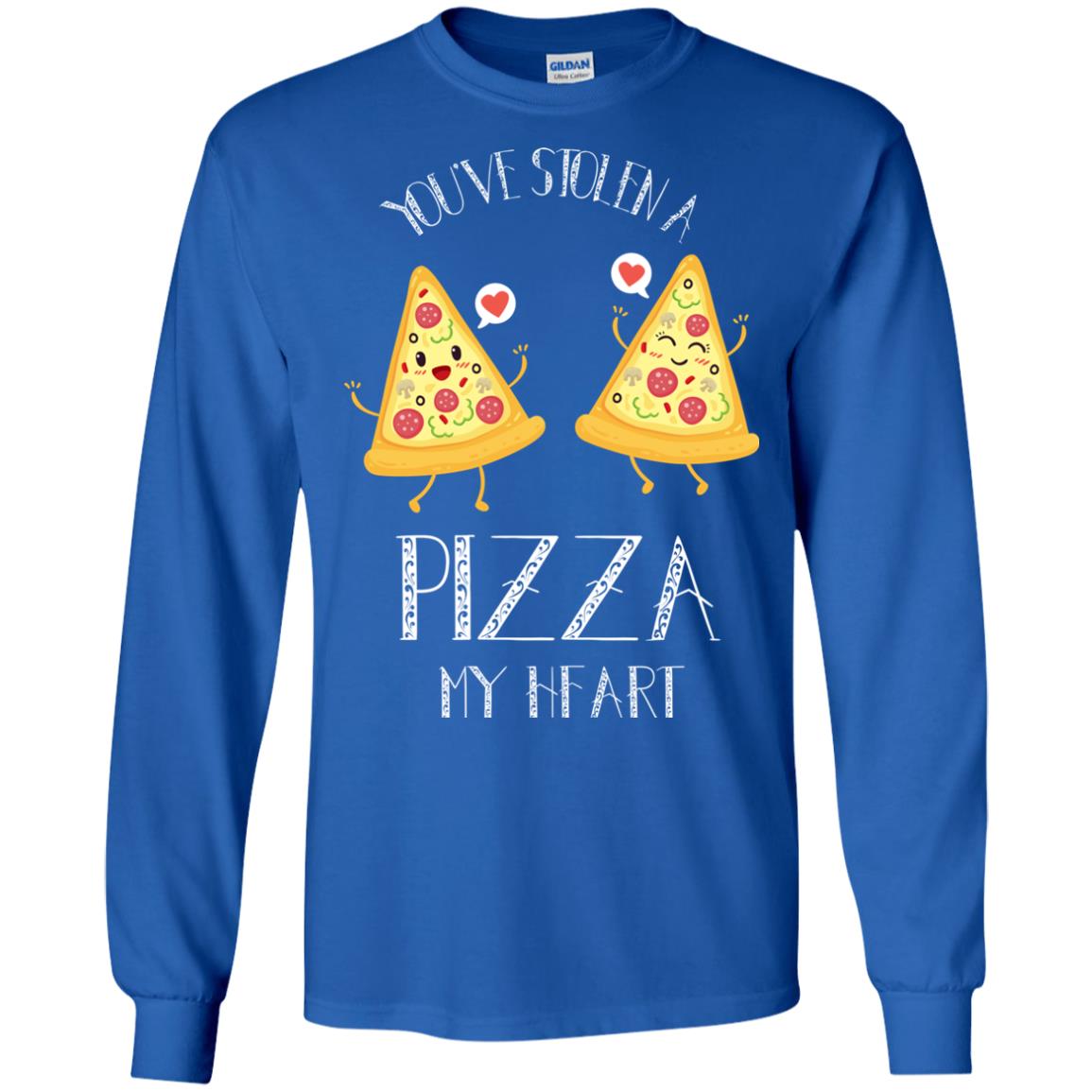 Pizza Lover T-shirt You've Stolen A Pizza My Heart Royal