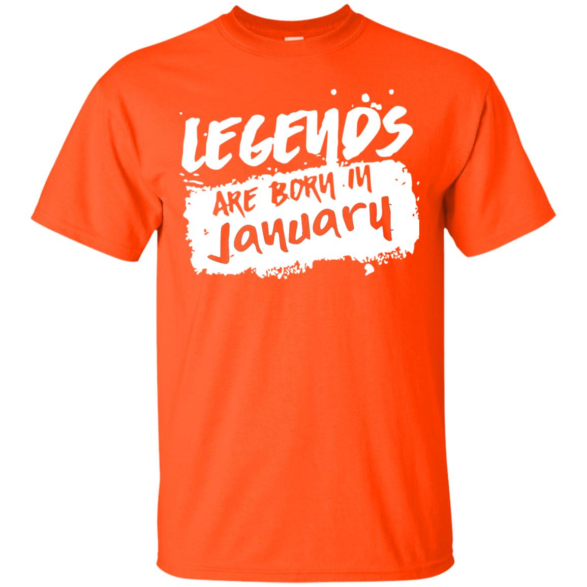 Junuary Birthday Shirt Legends Are Born In January Orange