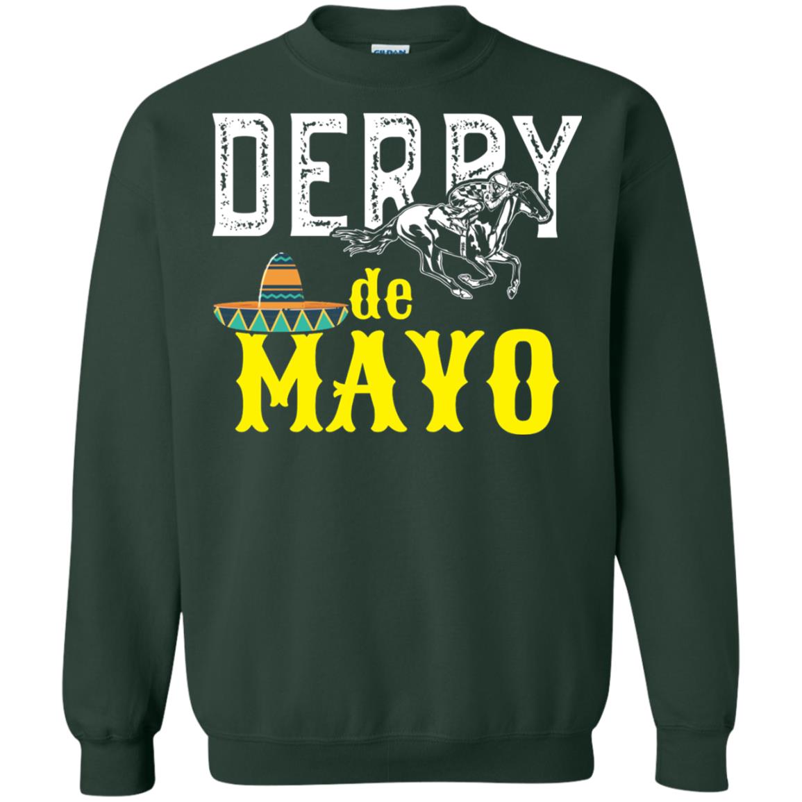 Cinco Derby De Mayo Horse Race Shirt Forest Green