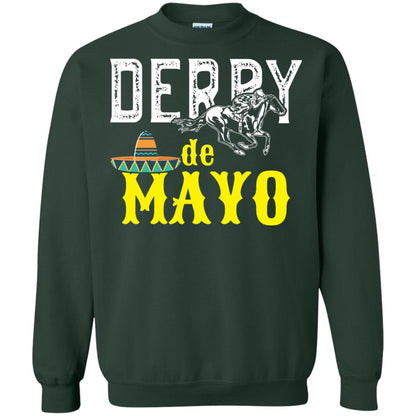 Cinco Derby De Mayo Horse Race Shirt Forest Green