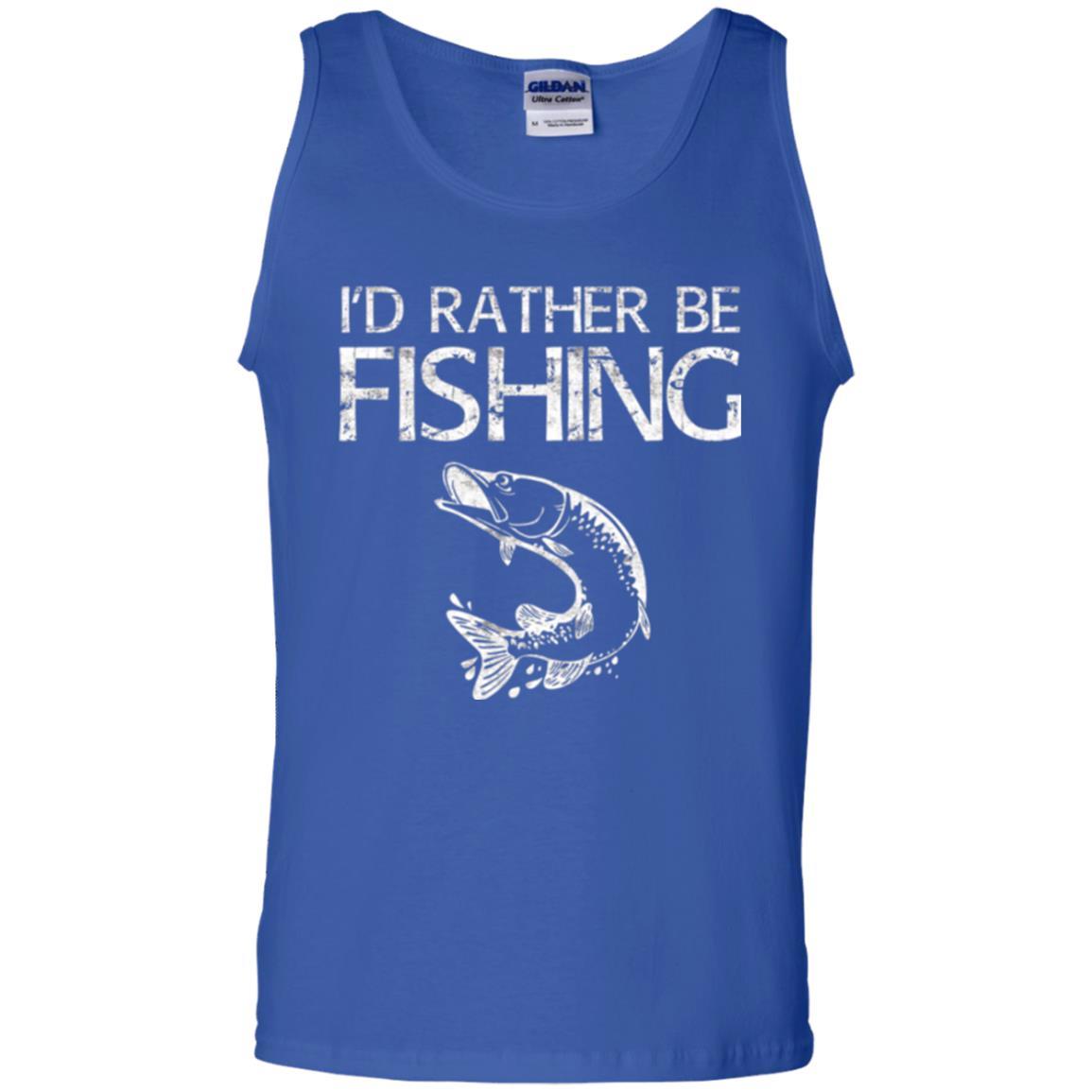 Fisherman T-shirt I'd Rather Be Fishing Royal