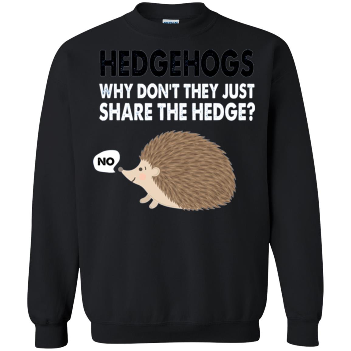 Hedgehogs T-shirt Why Don_t They Just Share Hedge Black