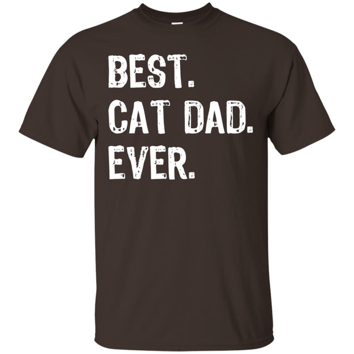 Cat Lover T-shirt Best Cat Dad Ever Dark Chocolate