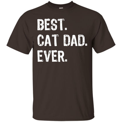 Cat Lover T-shirt Best Cat Dad Ever Dark Chocolate