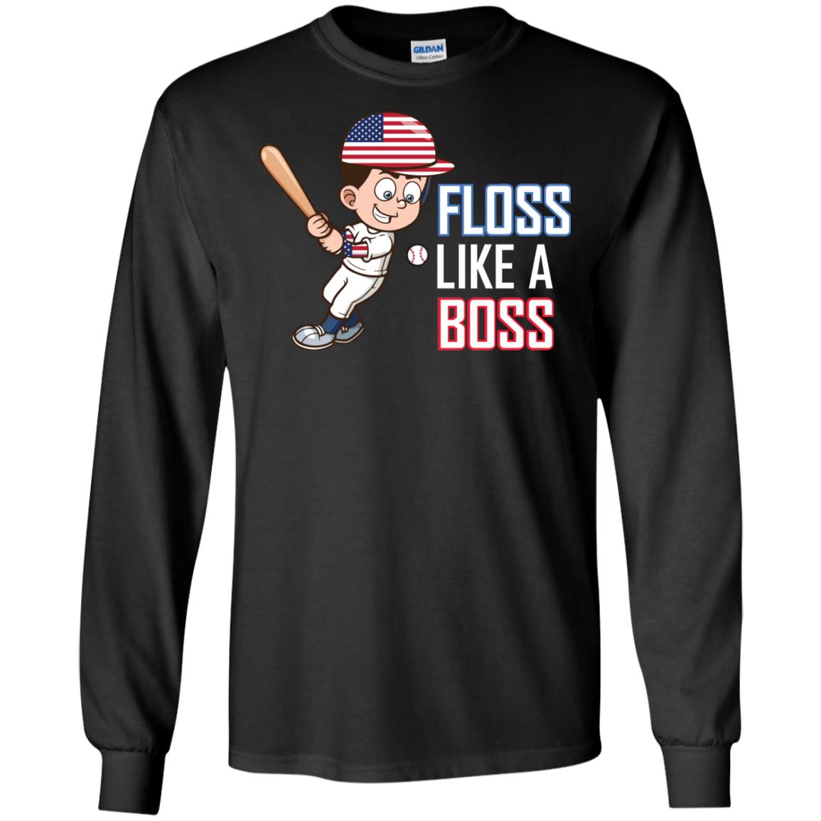Floss Like A Boss Shirt For Baseball Players Black