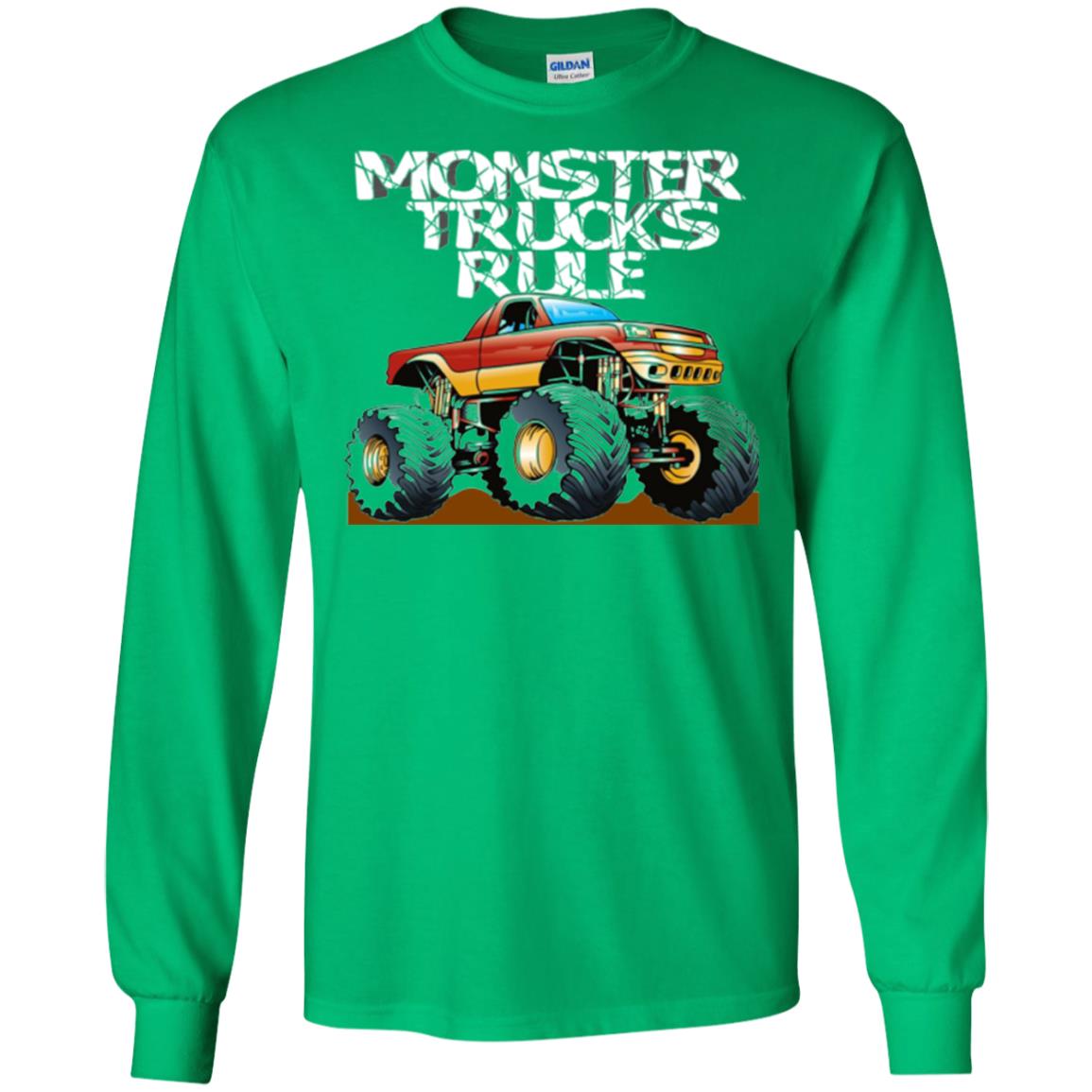 Monster Trucks Rule T-shirt Irish Green