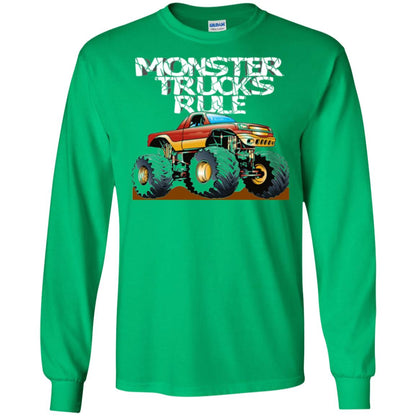 Monster Trucks Rule T-shirt Irish Green