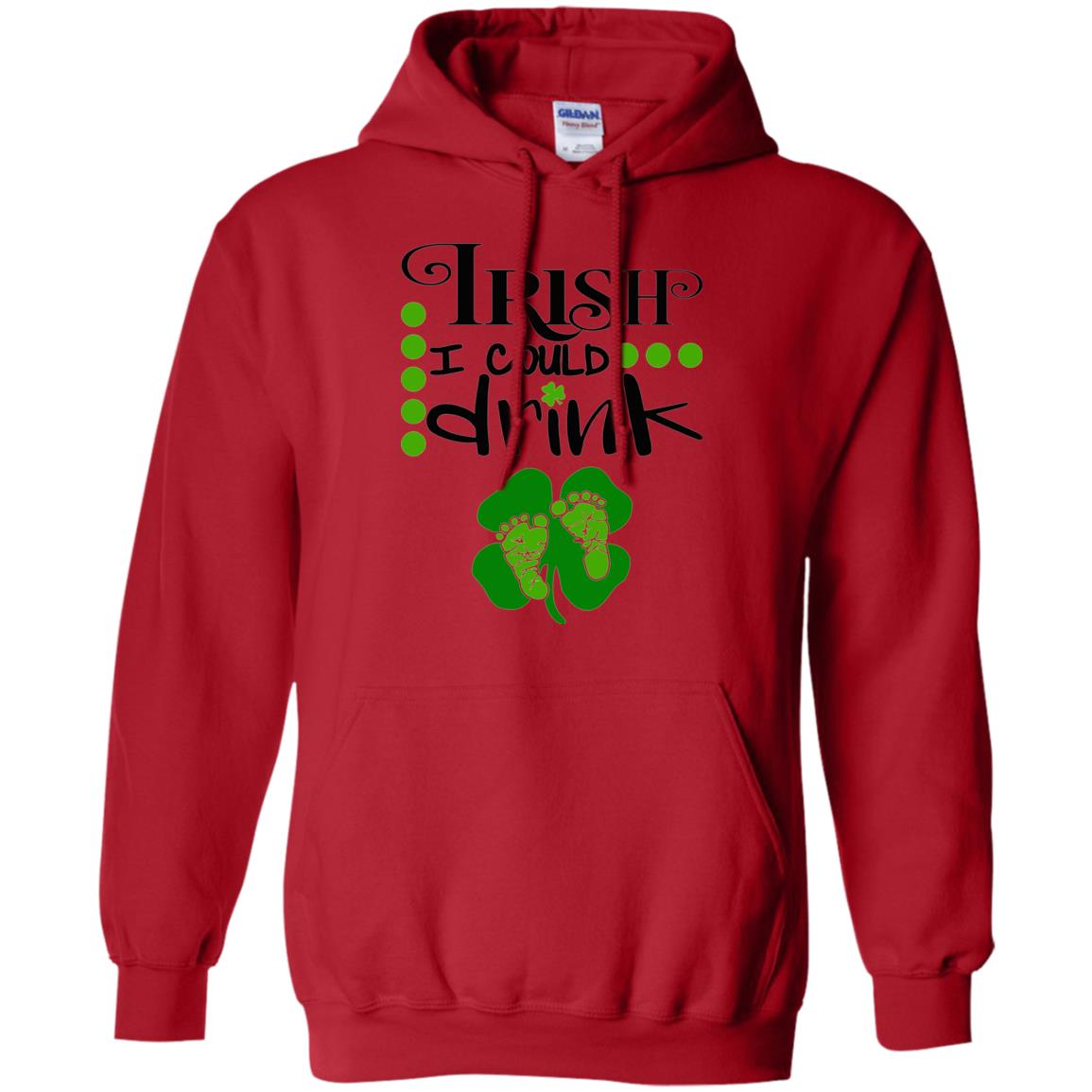 Baby Irish I Could Drink Pregnancy St Patrick_s Day T-shirt Red