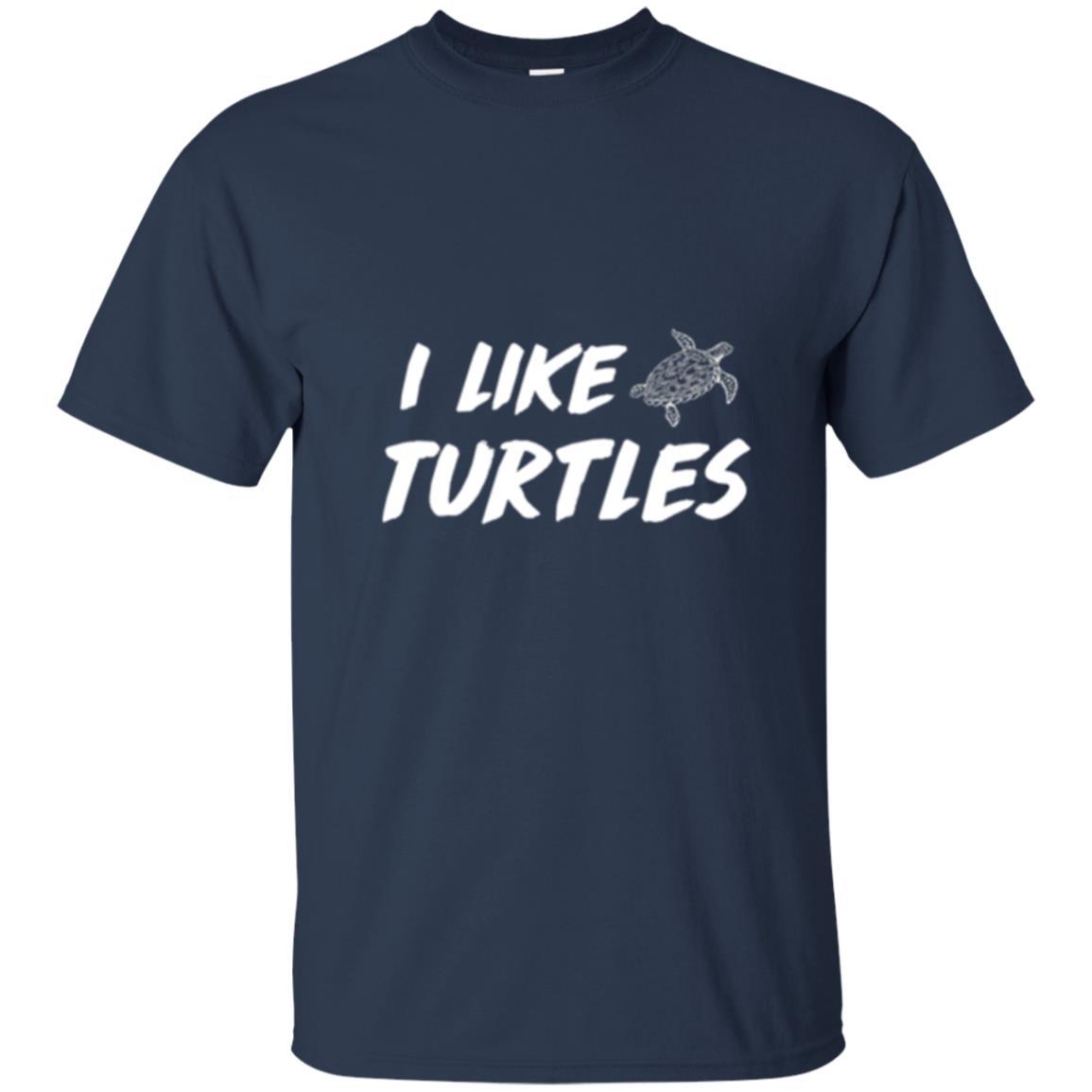 Turtle Lover T-shirt I Like Turtles Navy