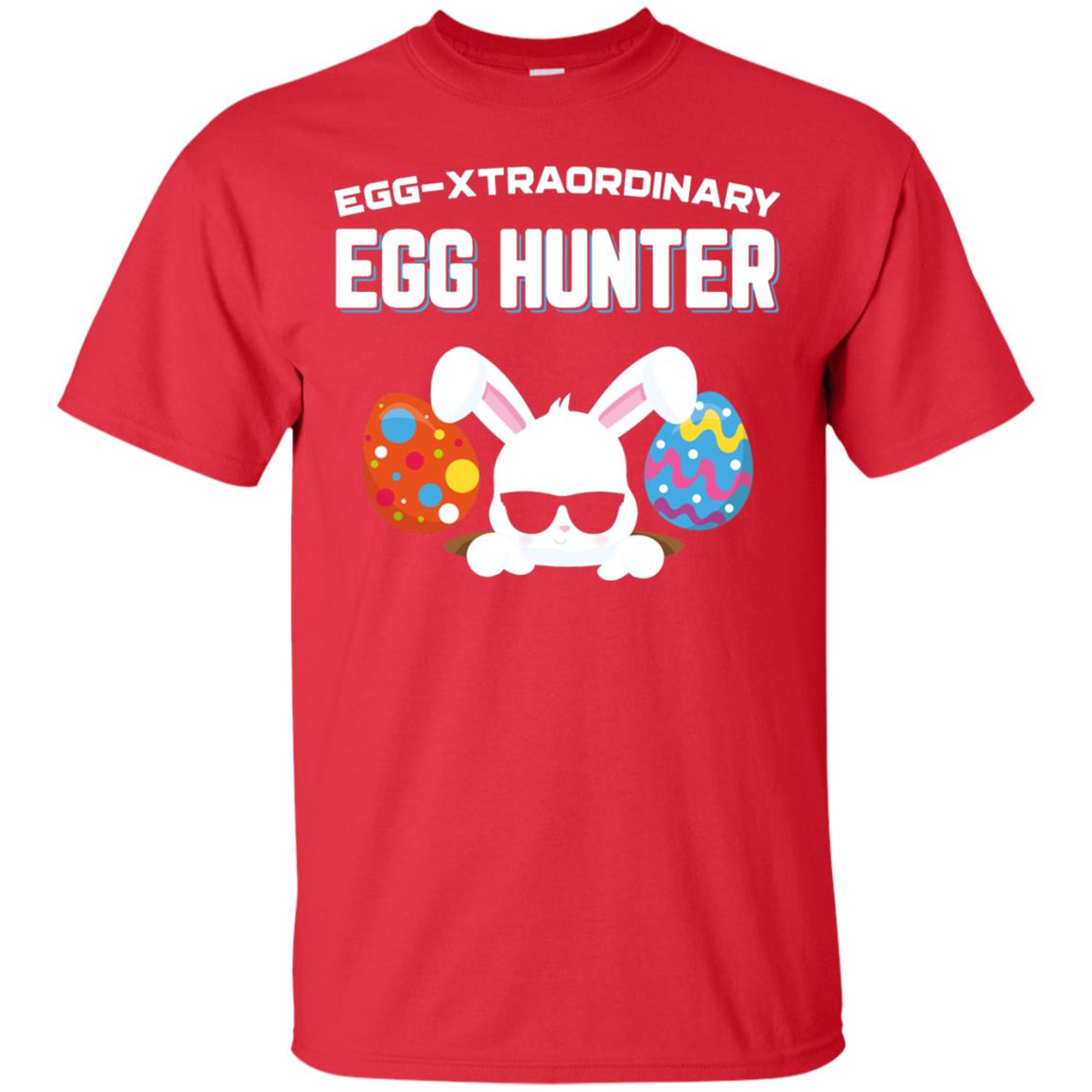 Egg-xtraordinary Egg Hunter Easter Shirt Red